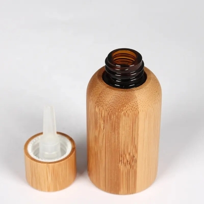 15 ml 30 ml 50 ml lege bamboe cosmetische essentiële olie glazen fles