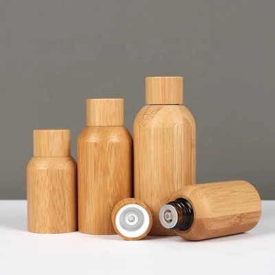 15 ml 30 ml 50 ml lege bamboe cosmetische essentiële olie glazen fles