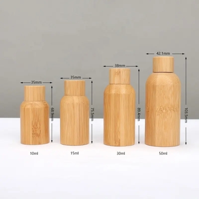 15 ml 30 ml 50 ml lege bamboe cosmetische essentiële olie glazen fles