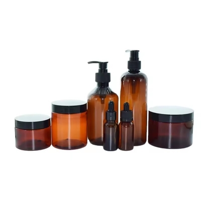 500 ml Amber 250 ml lege cosmetische plastic luxe crème lotion shampoo fles