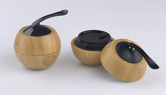 lege cosmetische flessen crème potten met zilveren spatula 50g capaciteit appelvormig