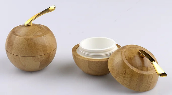 lege cosmetische flessen crème potten met zilveren spatula 50g capaciteit appelvormig