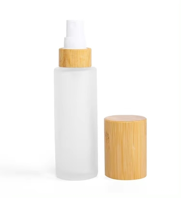 30 ml 50 ml 60 ml Frosted Glass Mist Spray Flasje Met Bamboe Kap 30 ml-D37*H103