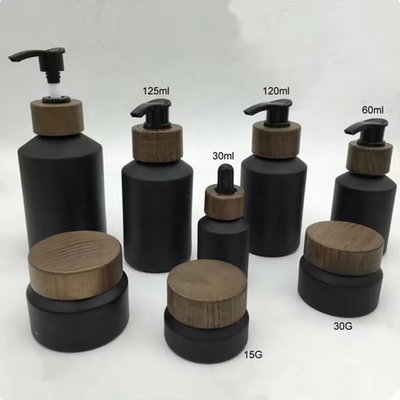 30 g, 50 g, 15 ml, 30 ml, 60 ml, 120 ml, groene glasfles met houten schroefdeksel