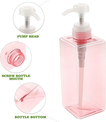 650 ml lege roze shampoo douchegel fles Plastic huisdier cosmetische fles container