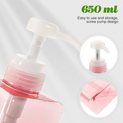 650 ml lege roze shampoo douchegel fles Plastic huisdier cosmetische fles container