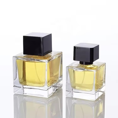 Hoogwaardige luxe vierkant 30 ml 50 ml glas lege op maat gemaakt parfum fles