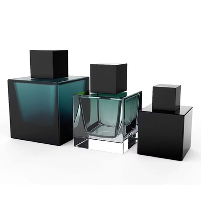 Hoogwaardige luxe vierkant 30 ml 50 ml glas lege op maat gemaakt parfum fles