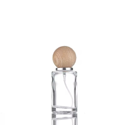 30 ml glazen parfumfles Vloeibare sproeier Reisfles Hervulbare fles Houten deksel