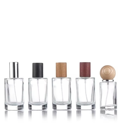 30 ml glazen parfumfles Vloeibare sproeier Reisfles Hervulbare fles Houten deksel
