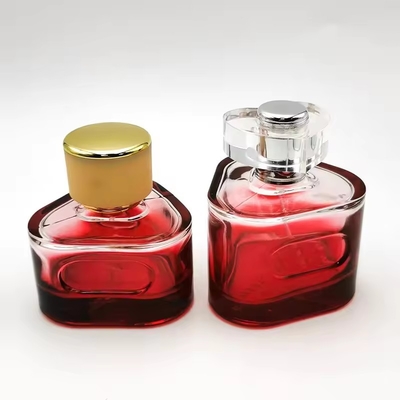 50 ml 100 ml lege parfumfles Rood Luxe Driehoeken Parfumspray Fles