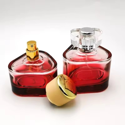 50 ml 100 ml lege parfumfles Rood Luxe Driehoeken Parfumspray Fles