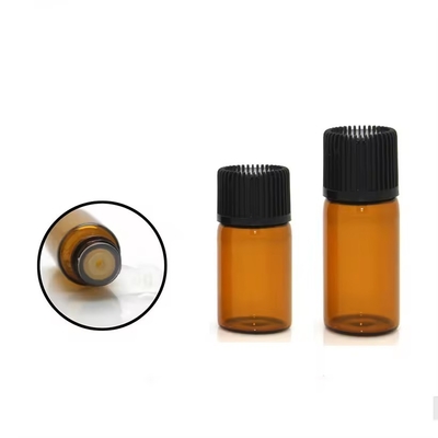 1 ml 2 ml 3 ml 4 ml 5 ml essentiële olie Mini Amber glasflessen Flessen met schroefdop