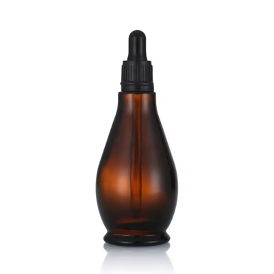 Leeg Matte Bruin Hervulbare Essentiële Olie Flessen Met Dropper Cap 30ml 50ml