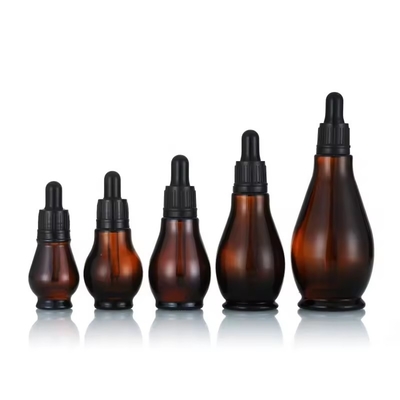 Leeg Matte Bruin Hervulbare Essentiële Olie Flessen Met Dropper Cap 30ml 50ml