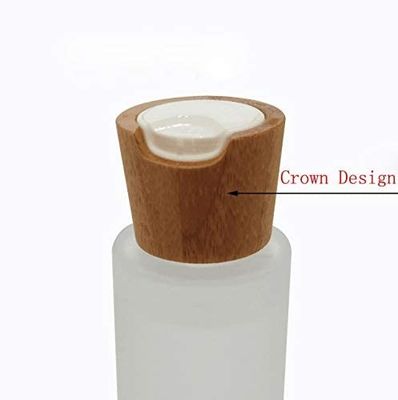 20/410 20mm van het het Bamboedeksel van Glas Kosmetische Flessen 100ml Kosmetische Kruik