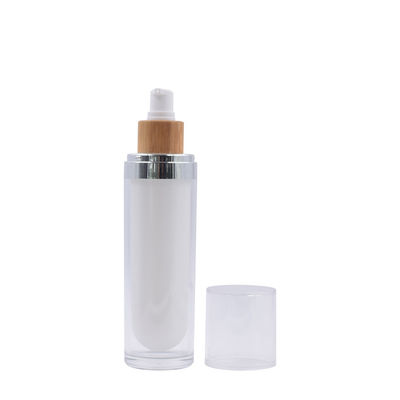 van het Glas Kosmetische Flessen van 40ml 100g van de de Vochtinbrengende crèmenpomp de Kruiken Vlotte Sluiting Zonder lucht Zonder lucht