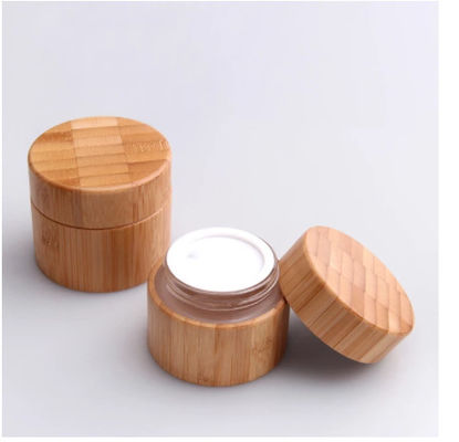 Containers van het de Kruikenbamboe van 20g 15ml de Lege Kosmetische voor Schoonheidsmiddelen Geribbelde 3oz
