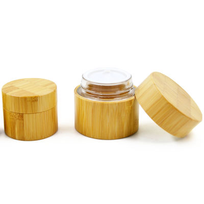 Containers van het de Kruikenbamboe van 20g 15ml de Lege Kosmetische voor Schoonheidsmiddelen Geribbelde 3oz