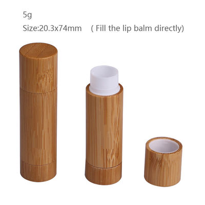 Plastic Composteerbare Lippenpommade Tin Containers Tubes 0.15oz 4.5g 74mm