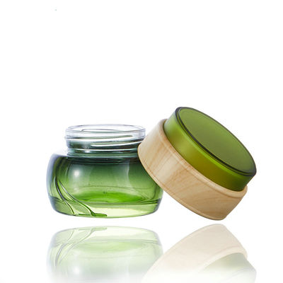 van de Etherische olieflessen van 120ml 50g de Groene Containers van het de Lotionglas voor Schoonheidsmiddelen 24/400