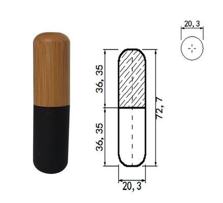 4ml het navulbare Lege van de Buisdiy van Lippenstiftcontainers Bamboe GLB 21mm OEM