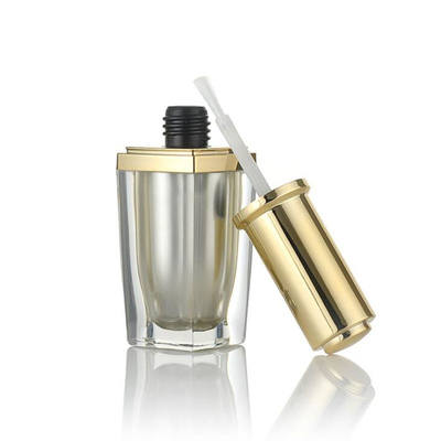 Acryl Lege het Nagellakflessen van 10ml met Borstel Gouden Vierkant