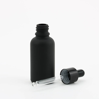 de Etherische olieflessen Matte Black With Dropper Frosted van 5ml 10ml 15ml