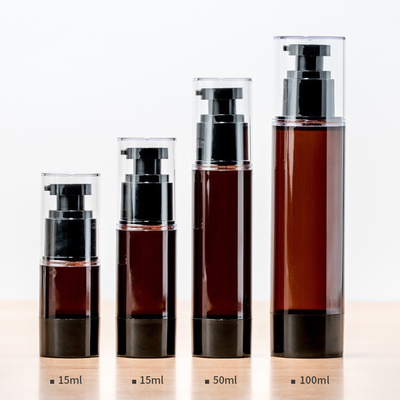 Bruine Lege van de de Lotionmist van Pompflessen van de de Nevelhuid de Zorg Kosmetische Fles Zonder lucht