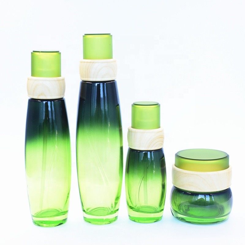 van de Etherische olieflessen van 120ml 50g de Groene Containers van het de Lotionglas voor Schoonheidsmiddelen 24/400